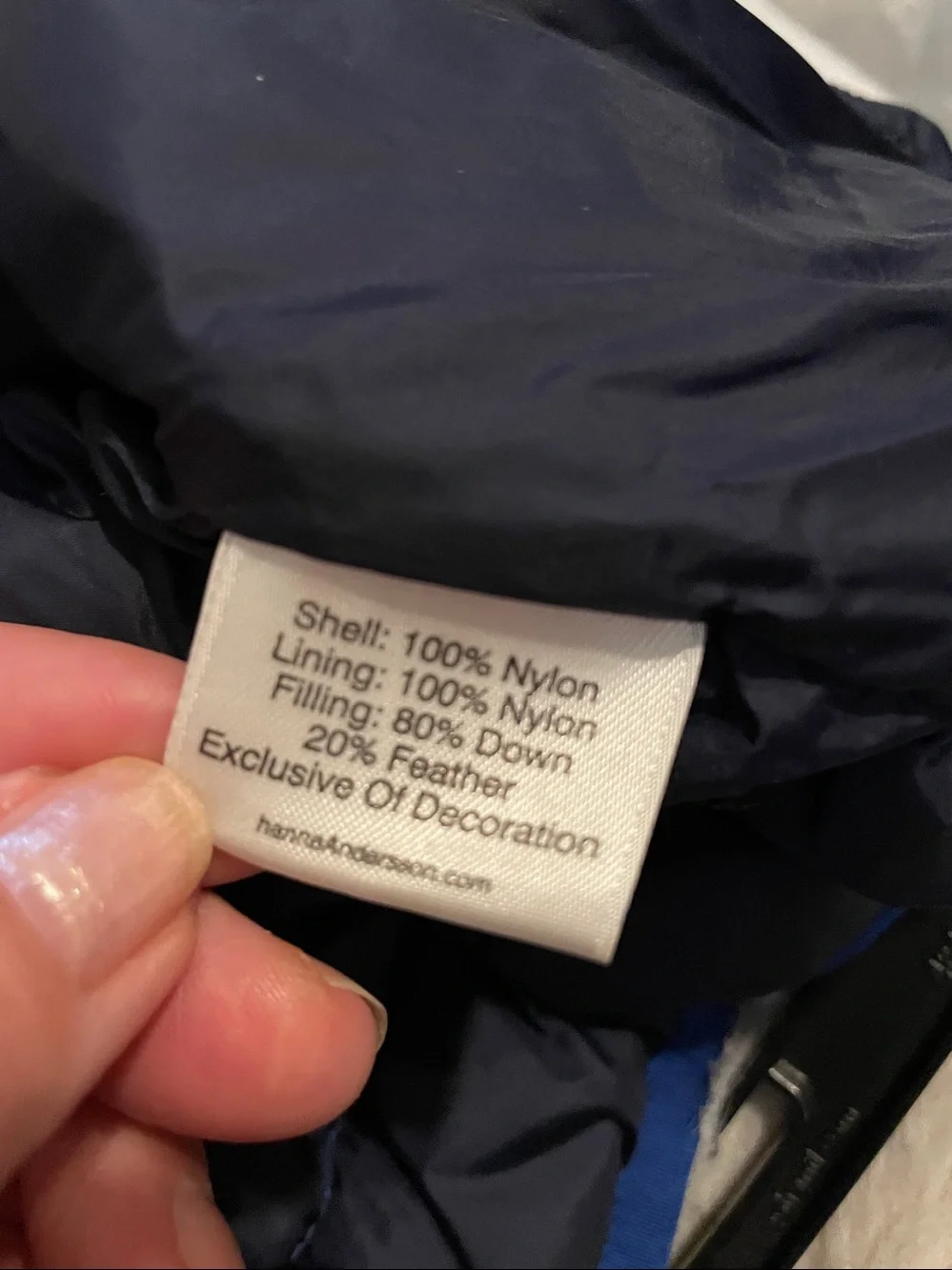 Hanna Andersson Blue Superlight Down Puffer Jacket Size 80 (18-24 Months)